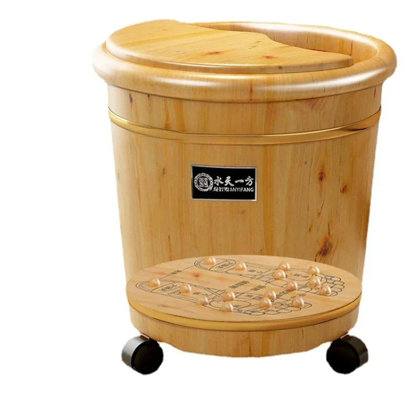 

Бочка для ванны для ног из цельного дерева, мытье ног, умывальник для ног, массажное деревянное изоляционное ведро