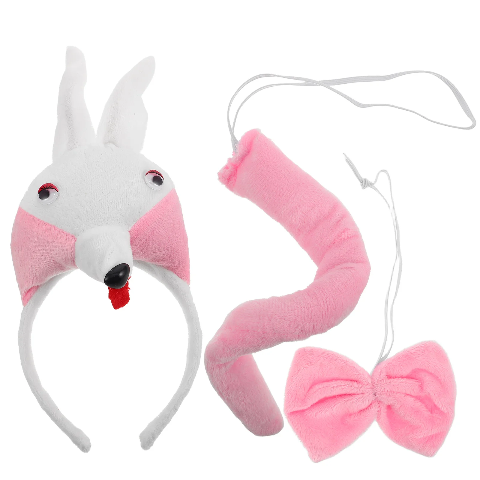

1Set Animal Headband Kids Bunny Costume Set Rabbit Tail Ears Easter Party Costume Accessories Animal Birthday Party Favors