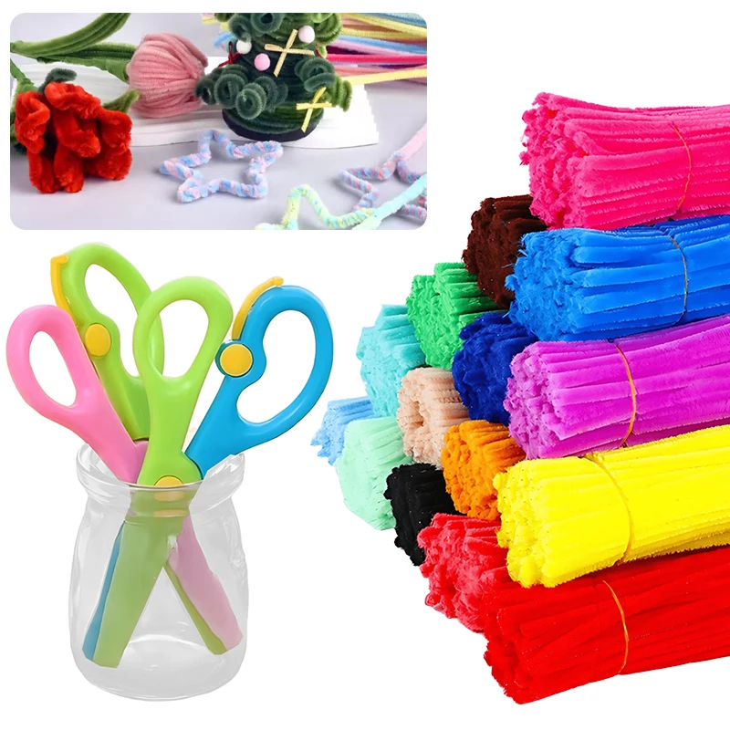 conjunto-de-artesanato-303-505-pecas-hastes-de-chenille-coloridas-varetas-torcidas-e-limpadores-de-cachimbo-com-tesoura-de-plastico-–-material-criativo-para-arte-e-diy-zyf