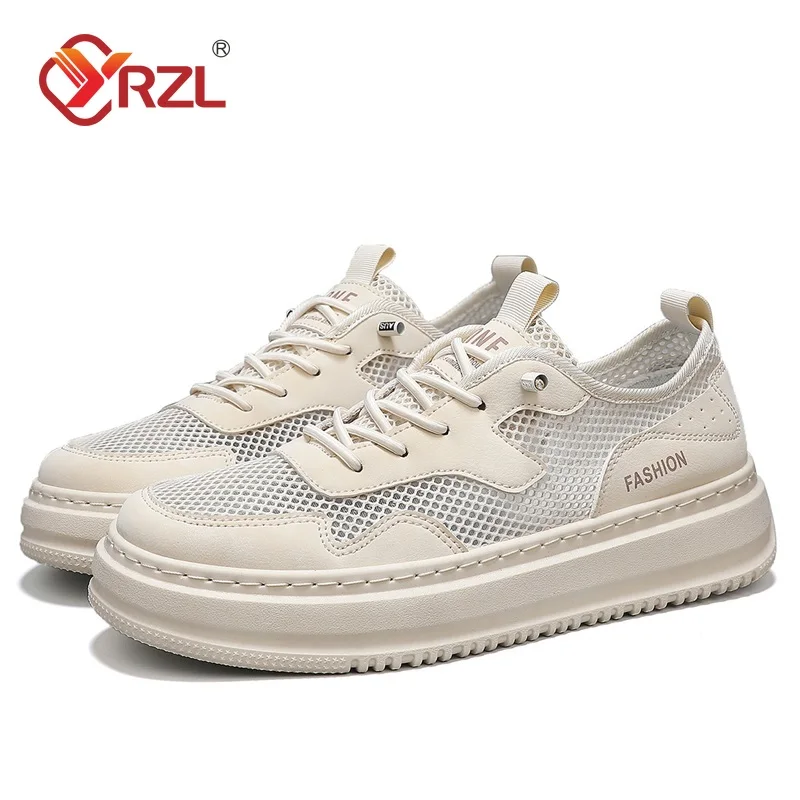 

YRZL Men's Sneakers Breathable Mesh Running Shoes Lightweight Walking Casual Shoes Sports Shoe Footwear Sneakers for Man Shoes