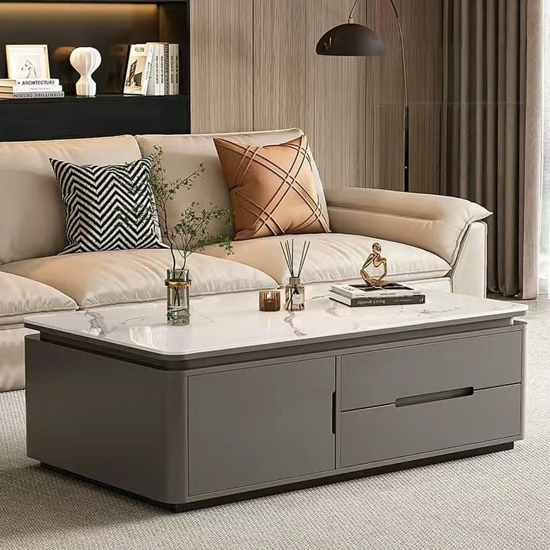 Large capacity practical Coffee table living room light luxury high-end small coffee table apartment wood couchtisch Furniture