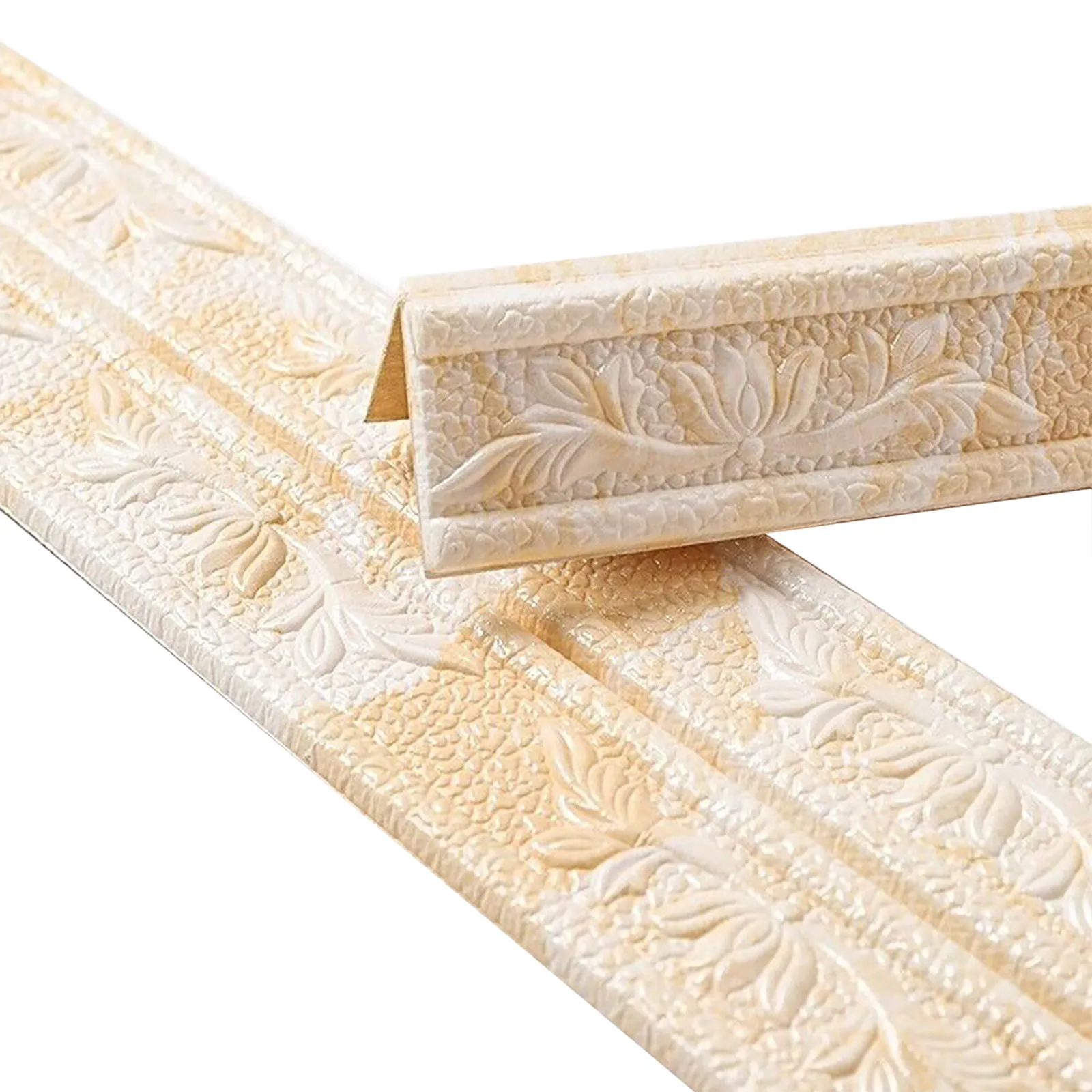 3D Foam Wall Trim Line Skirting Border Self-Adhesive Waterproof Baseboard Wallpaper Wall Sticker For Room Home Decor 230cm
