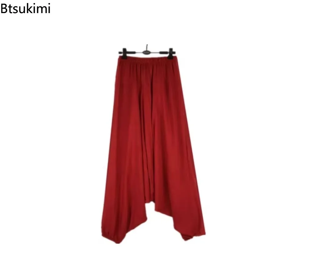 Men Hiphop Harem Pants Crotch Baggy Big Size Boho Gypsy Aladdin Summer Bohemian Nepal Wide Leg Pants Trousers Plus Size M - 5XL