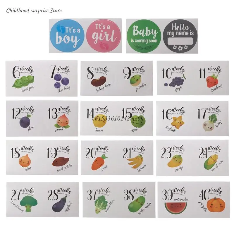 Week to Week Pregnant Expecting Photo Prop Pregnancy Belly Growth Stickers Dropship