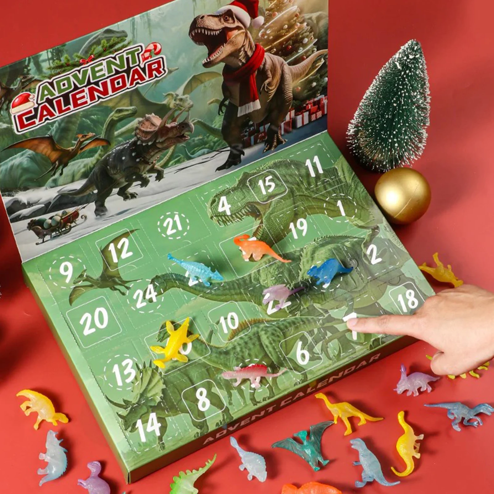 

Dinosaur 24 Days Christmas Countdown Calendar Dinosaur Toys Christmas Advent Calendar Christmas Gift for Kids