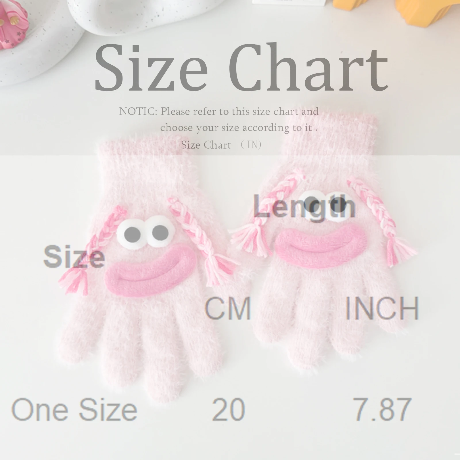 السيدات جديد الشتاء سبليت قفازات الاصبع مع لطيف ومضحك السجق الفم الفتيات قفازات دراجة دافئة الحفاظ على قفازات فروي الدفء #6