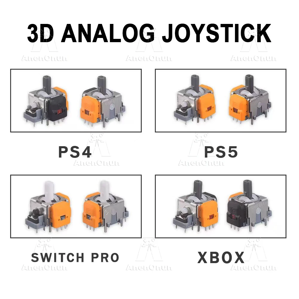 10PCS 3D Analoge Joystick Hoge Kwaliteit Hall Effect Sensor PS5/PS4/Xbox/Schakelaar Pro Controller Thumb stick Vervanging Reparatie Onderdelen