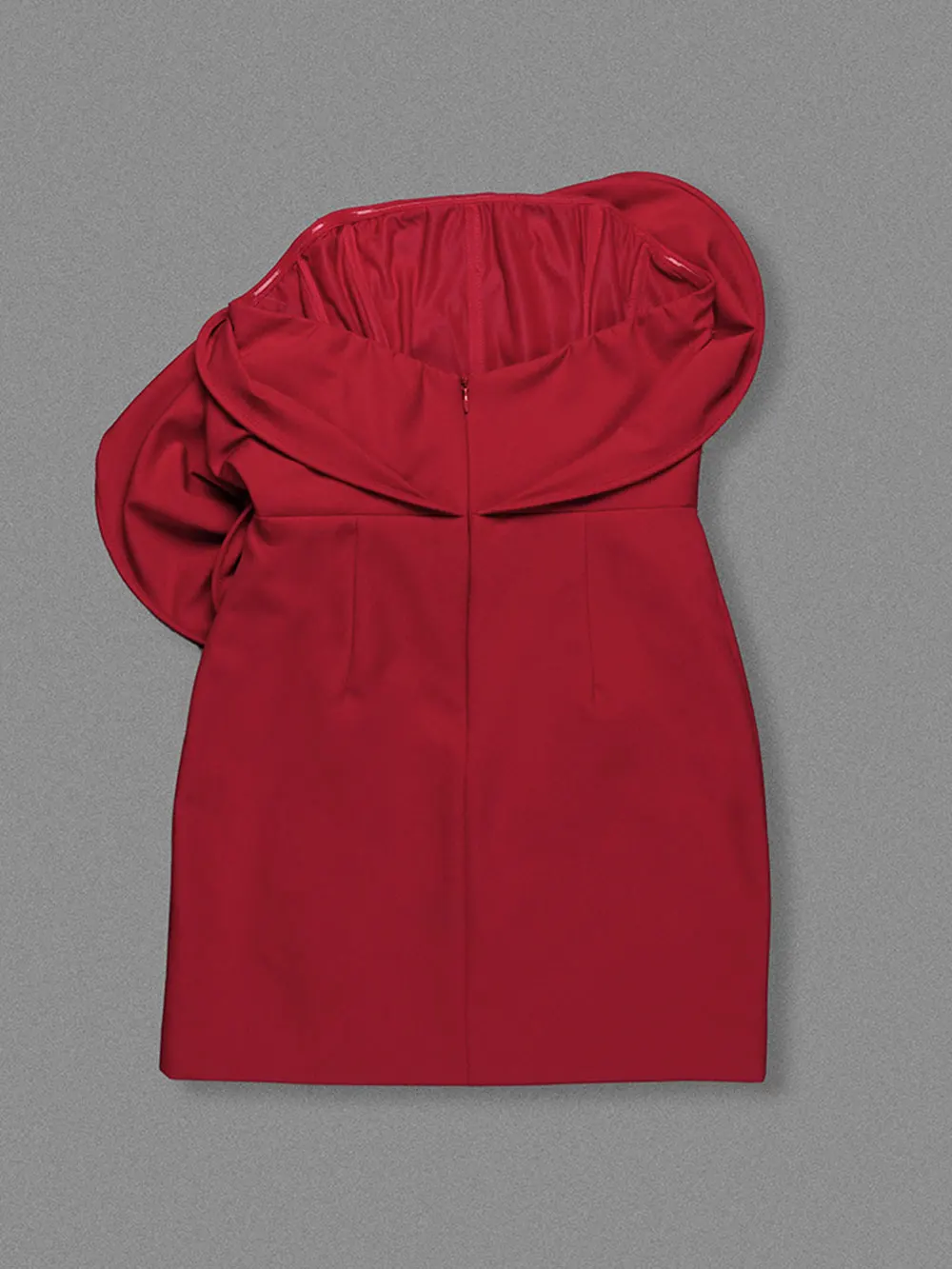 فستان نسائي مثير موديل 2024 بتصميم زهرة ثلاثية الأبعاد فستان عيد الميلاد بدون حمالات بدون أكمام فستان قصير من الخلف لحفلات الكوكتيل المسائية #5