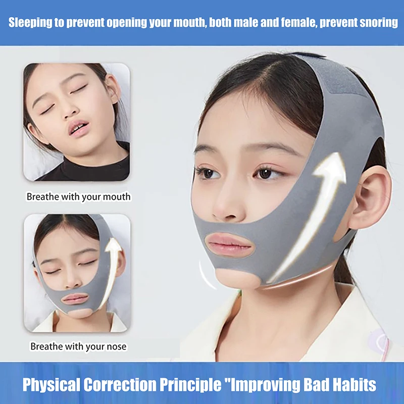 

Children Sleeping Anti-Open Mouth Prevent Mouth Opening V-face Bandage Faces Mask Skins Tightening Correction Child Sleep Habits
