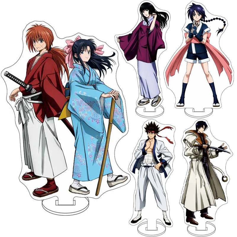16CM Anime Rurouni Kenshin ‌   Figur Kenshin Himura Tomoe Yukishiro Kaoru Kamiya Yahiko Myojin Acryl-Ständer Cosplay-Ornamente Geschenke