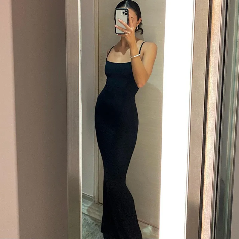 

Women Dress Elegant Long Dresses Party Night Dress Women Dresses High Waist Slim Fit Backless Suspenders Dress for Women