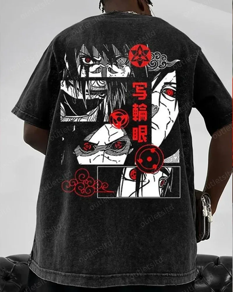 Camiseta Visual Prowess Saga, diseño de tributo Manga, Anime Merch, parte superior gráfica, aspecto vintage, ajuste de gran tamaño, Harajuku, hombres, unisex, regalo de ventilador