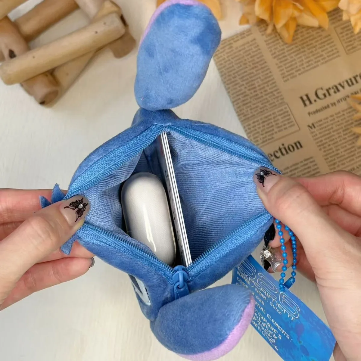 الكرتون غرزة لطيف أنيمي أفخم محفظة عملة حقيبة حافظة للبطاقات على ظهره قلادة طالب المحمولة عملة المحفظة طفل هدية عيد ميلاد #4