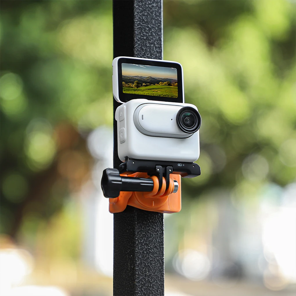 Action 5Pro Soporte fijo flexible Cámara deportiva Ciclismo Insta3 60 Clip elástico para barandillas Negro