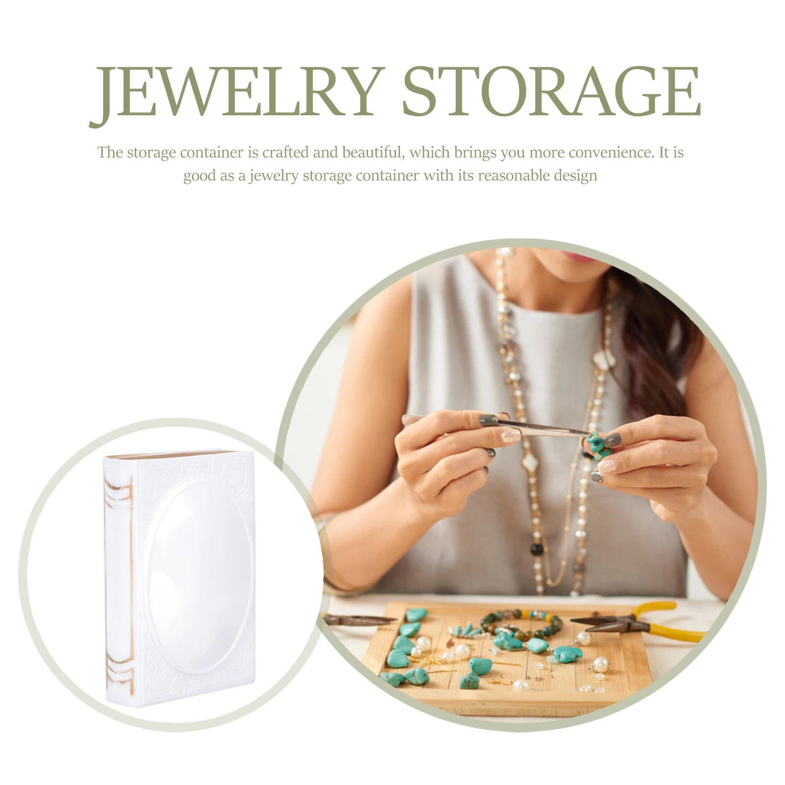 

6 Pcs Bible Ornament Storage Box Necklace Plastic Jewelry Holder Books Case Chest Jewelery Organizer