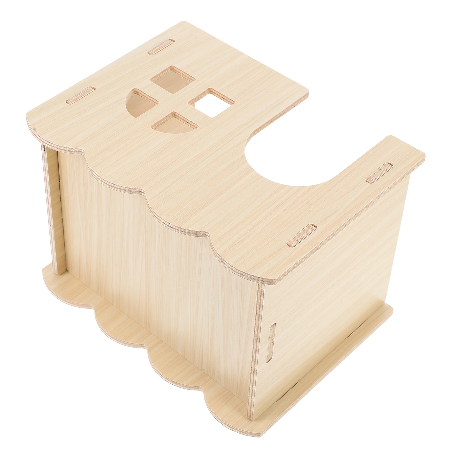 

Hamster Hideout Dodging House Enclosure Decor Decorate Small Animal Hides Cute Habitat Beige Fun