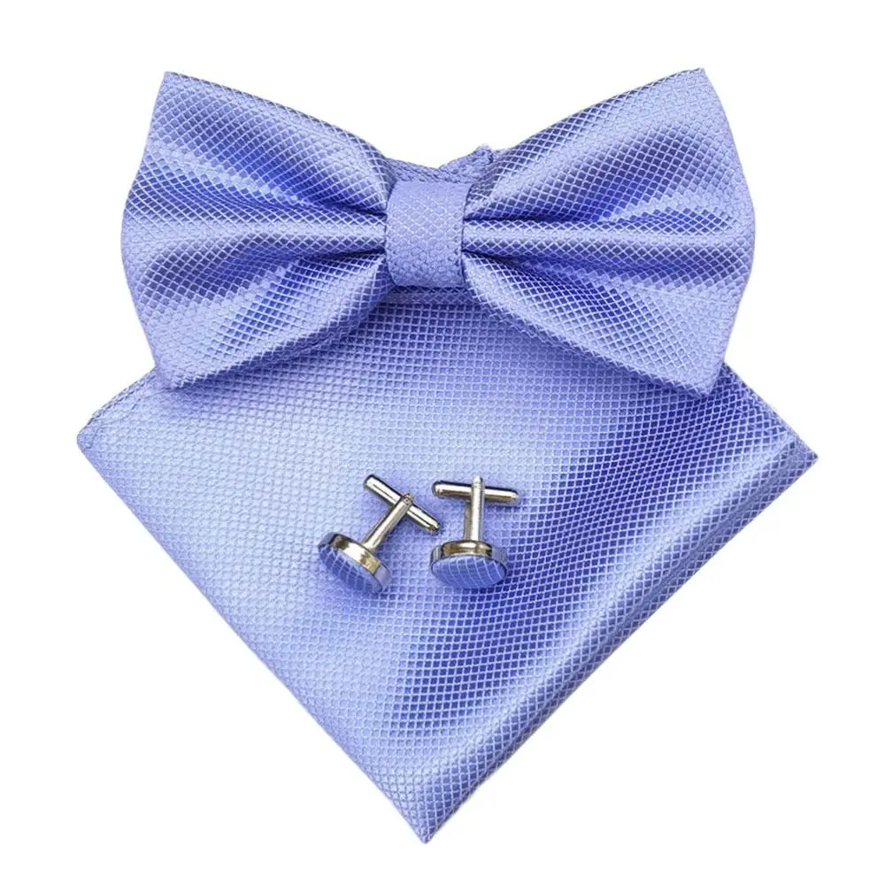 3 Teile/satz Mode Designer Krawatte Set Luxus Einstellbare Hanky Manschettenknöpfe Jacquard Business herren Anzug Revers Blumen Bridesman