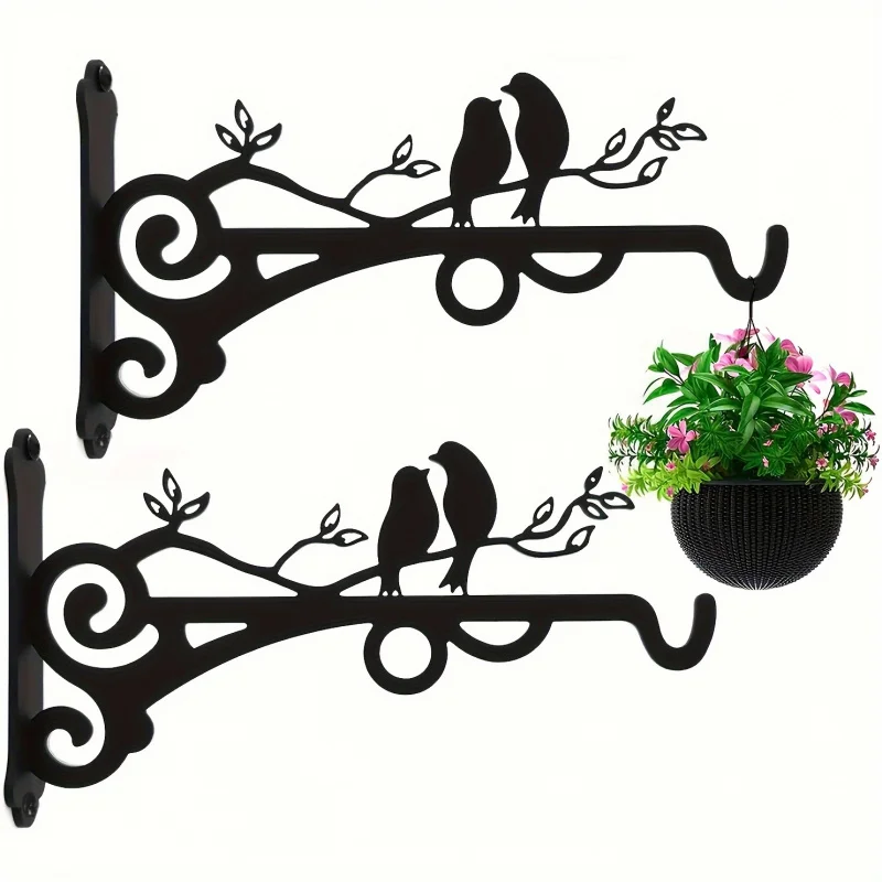 2pcs Multifunctional Hanging Basket Plant Bracket & Lantern Hook - Indoor/Outdoor Garden Patio Home Decor