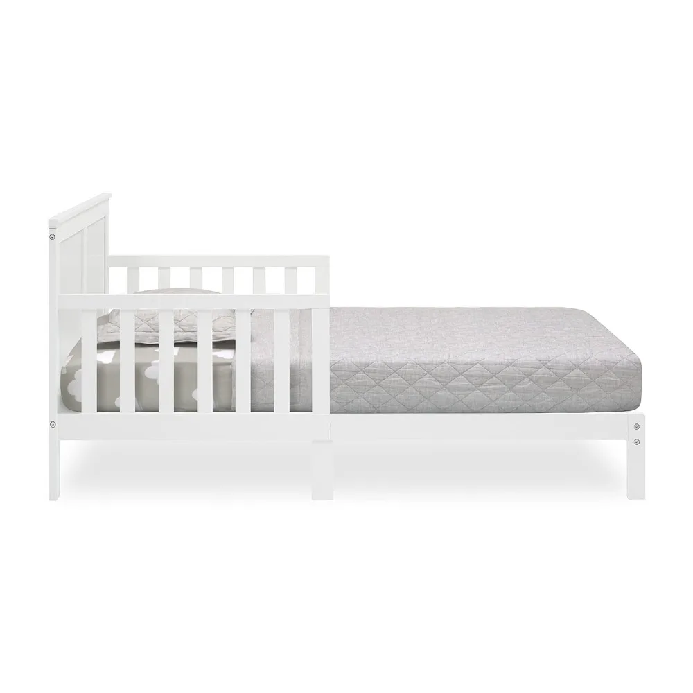 Cama de madera para niños pequeños, cama con Certificado de Oro Greenguard, Bianca, blanco, Delta Children