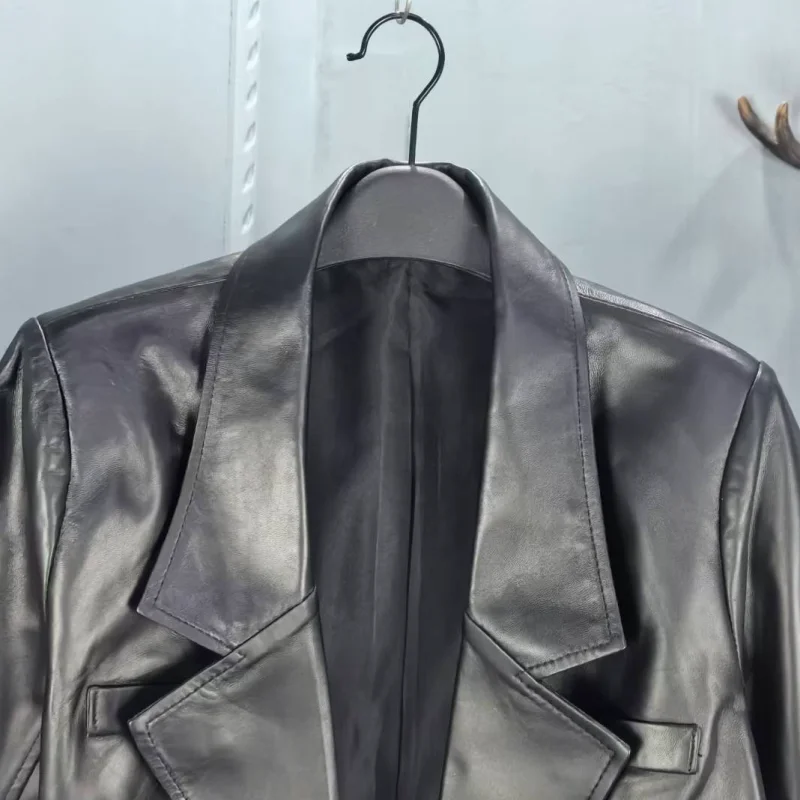 Faionable ort eepskin Leather Jaet Donna Coreana Sle Autunno Inverno Nuovo arrivo Versatile Quali Cappotto con chiusura a cerniera