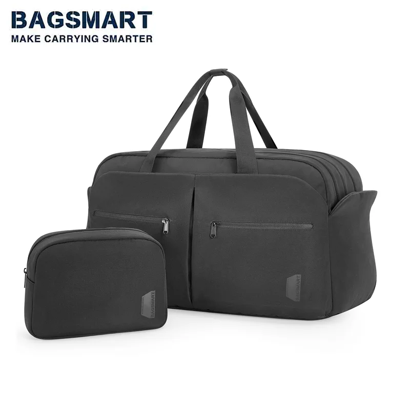 

Lightweight Travel Duffel Bag BAGSMART Weekend Bag With Toiletry Bag Women's carry-on Bag overnight Bag Men Sport Bag