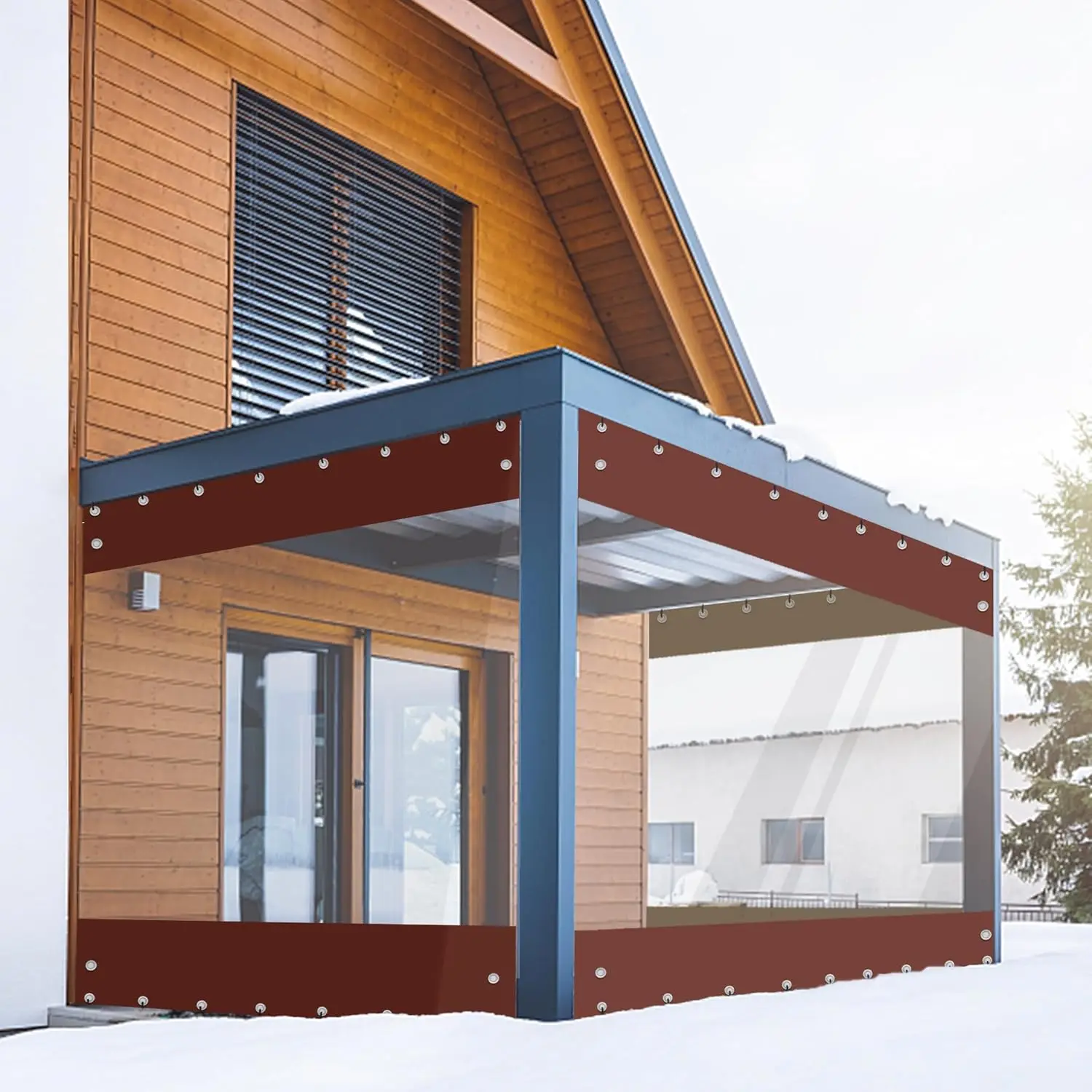 

8'x10' Clear Vinyl Patio Curtains, Waterproof & Cold-Resistant to -4°F with Grommets for Outdoor Enclosures