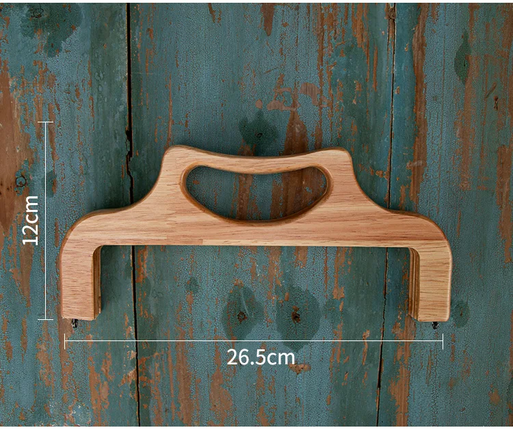 New Trendy 1 Set  Nature Wood Handle Wholesale Handbag And Purse Frame Wooden Obag Hanger Accessories Diy Handmade Parts Factory