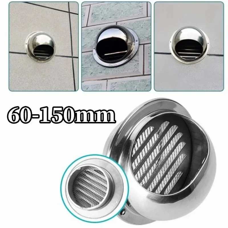 Stainless Steel Wall Ceiling Air Vent Ducting Ventilation Exhaust Grille Cover Waterproof Outlet Vents Cap for Home Hardware