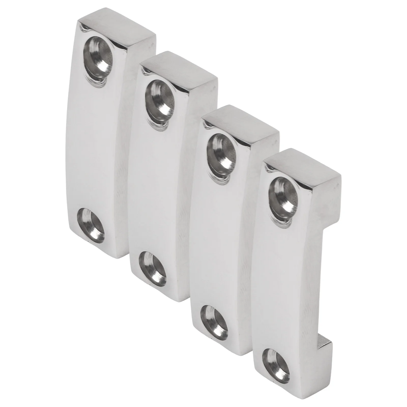 Marine-Grade 316 Stainless Steel Pad Eye Set 4pcs for Yacht Boat Top Strap Connection and Deck Mounting Fixtures