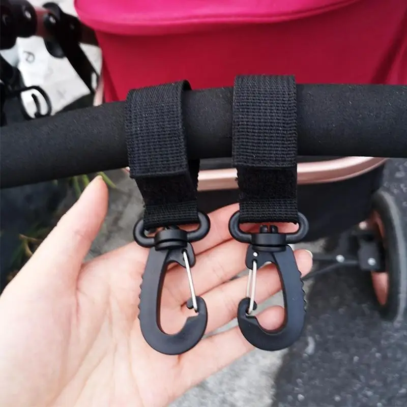 K8GF Convenient Baby Stroller Hooks Clips Fit All Pram Hooks for Hang Mommy Bag Purse