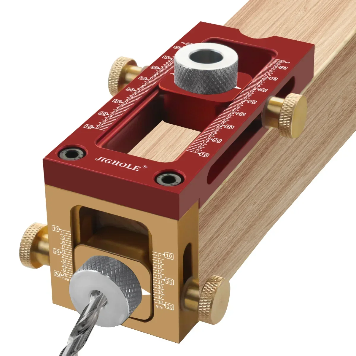 2 In 1 Boorgeleiding Plug Bed Kast Schroef Punch Locator Houtbewerking Gat Boor Set 5-Hole 6/8/10/12/15Mm Pin Armatuur