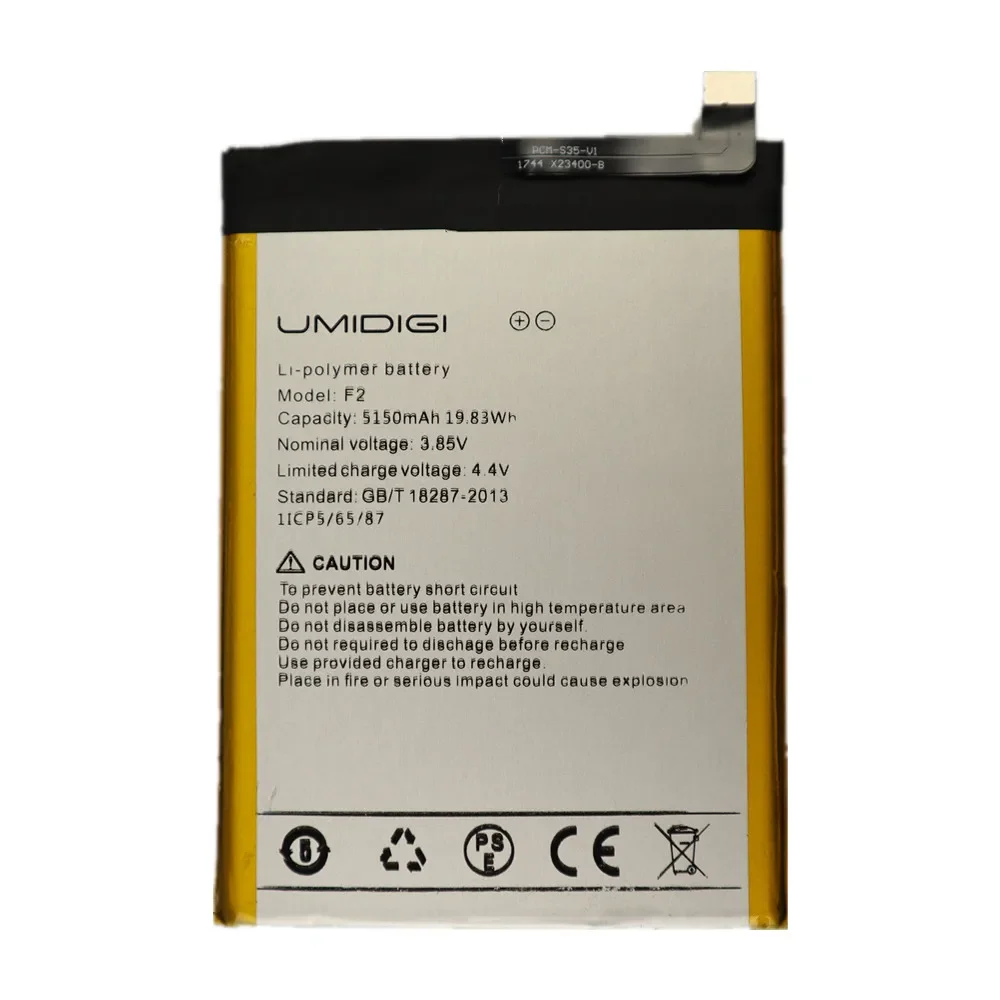 2025 Years High Quality Original UMI Battery For Umidigi F2 Bateria 5150mAh High Capacity Replacement Batteries + Tools