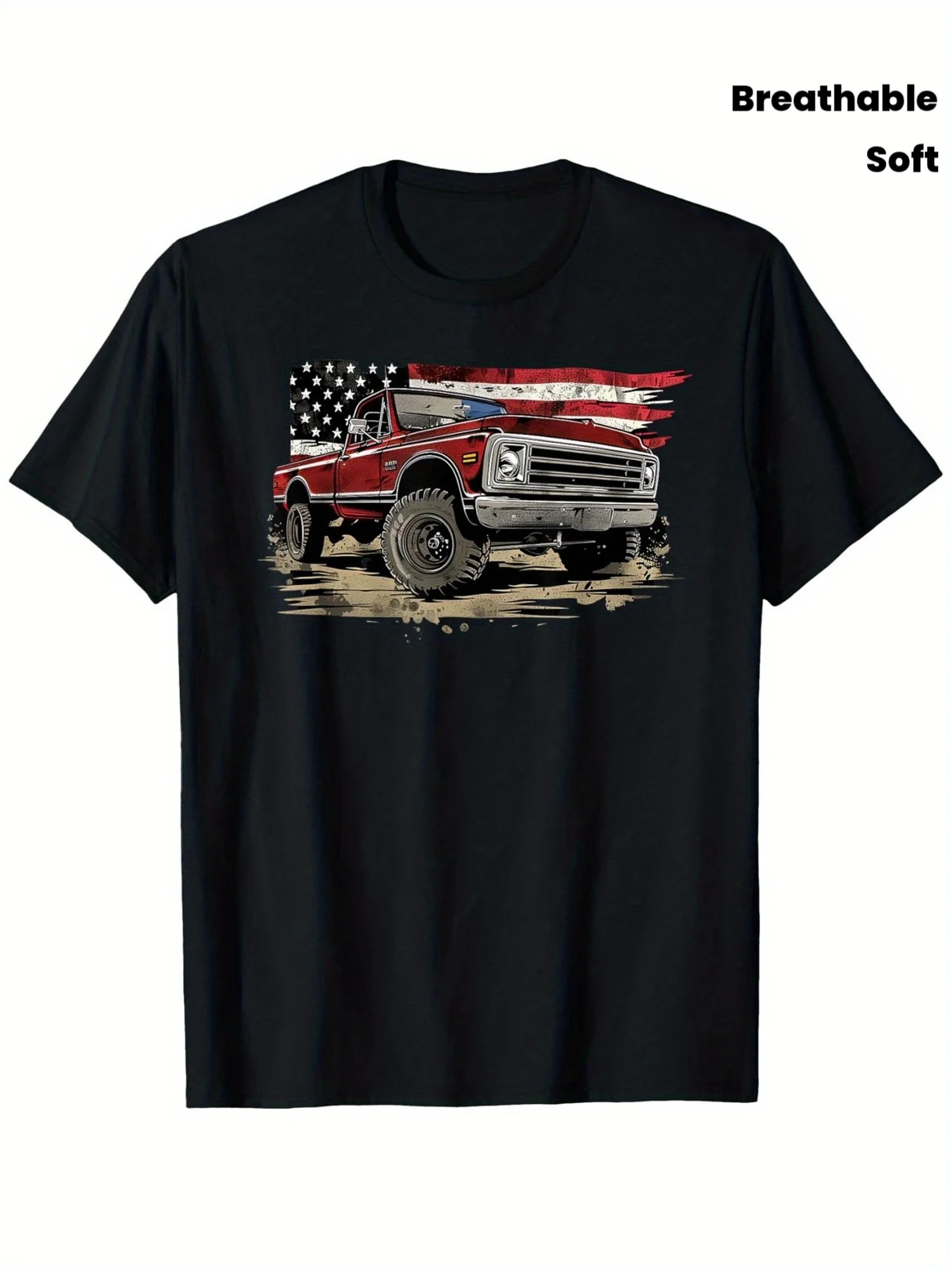First-Generation Pickup Truck Vintage Truck T-Shirt, Unisex and Children's Styles, Soft Fabric, Breathable Short-Sleeve T-Shirt
