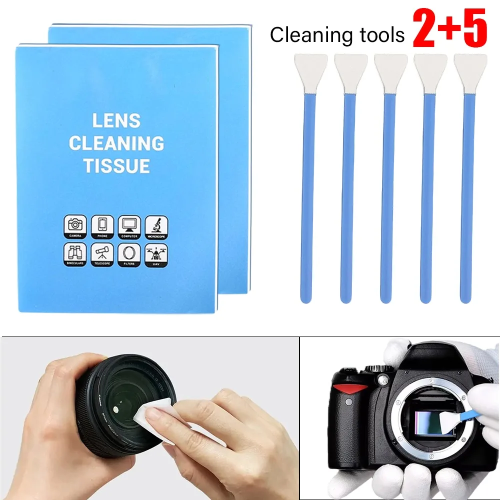 7PCS Cleaner Swab Cleaning Tissue for Sony Nikon Canon Digital Camera's CCD CMOS Sensor for Full-Frame Camera Lens Cleaning Kit