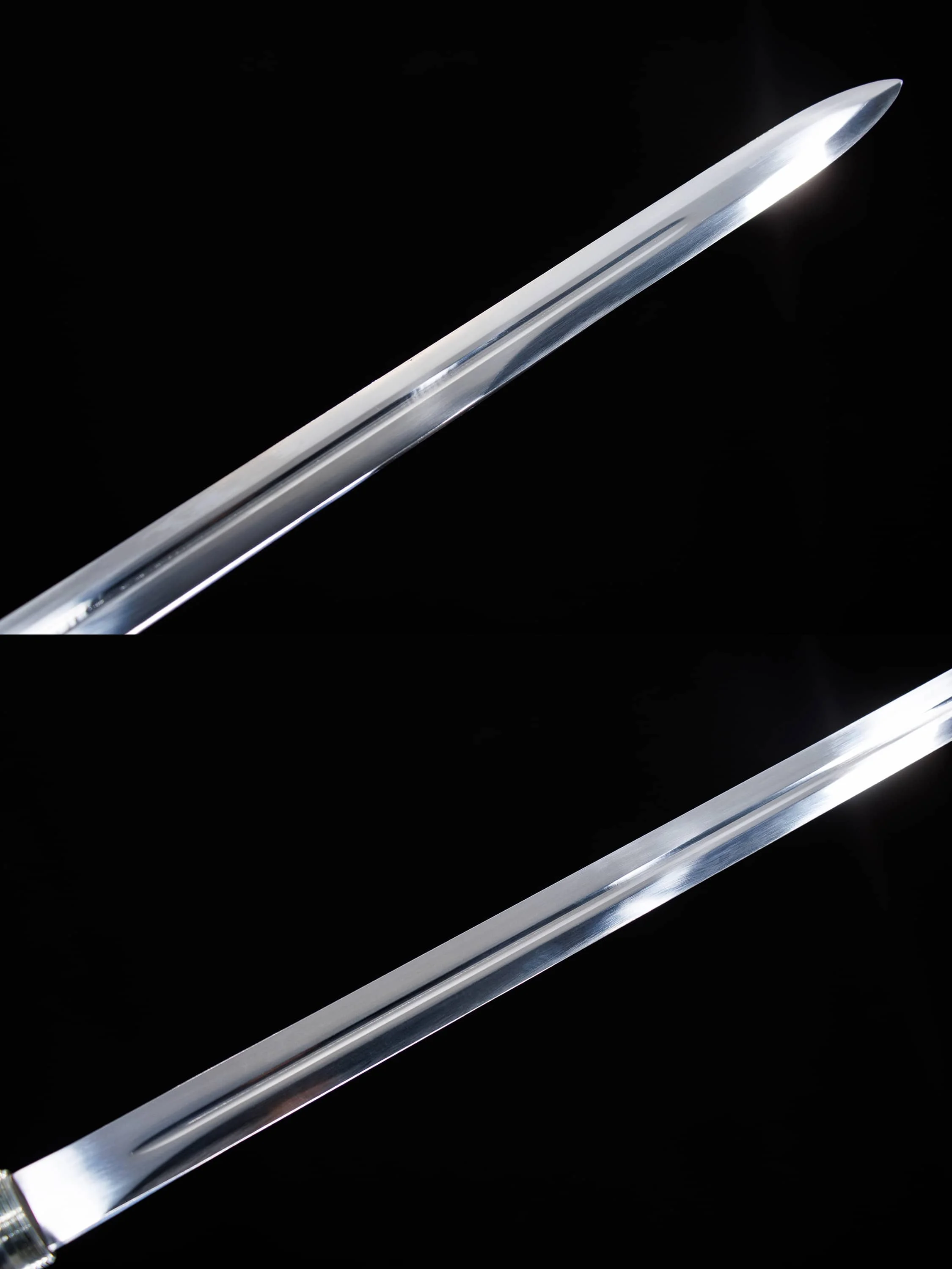 Espada conjunta de bambú, cosplay de artes marciales chinas kung fu, armas afiladas de espada samurái katana de acero al carbono, funda de acero inoxidable