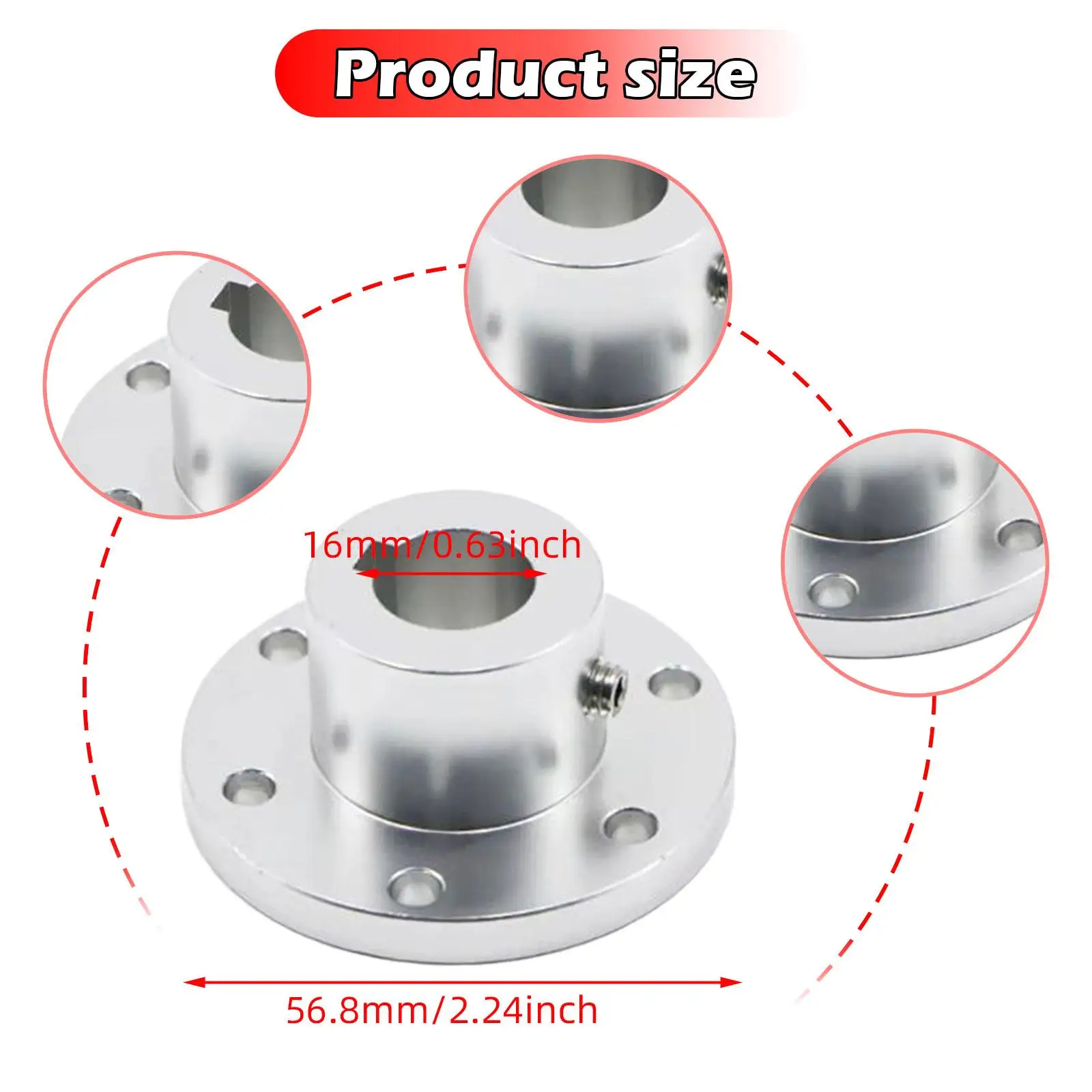 شفة اقتران سبائك الزنك، المهنية، قوي DIY بها بنفسك نموذج رمح اتصال رمح محور تركيبات شفة رمح اقتران جامدة