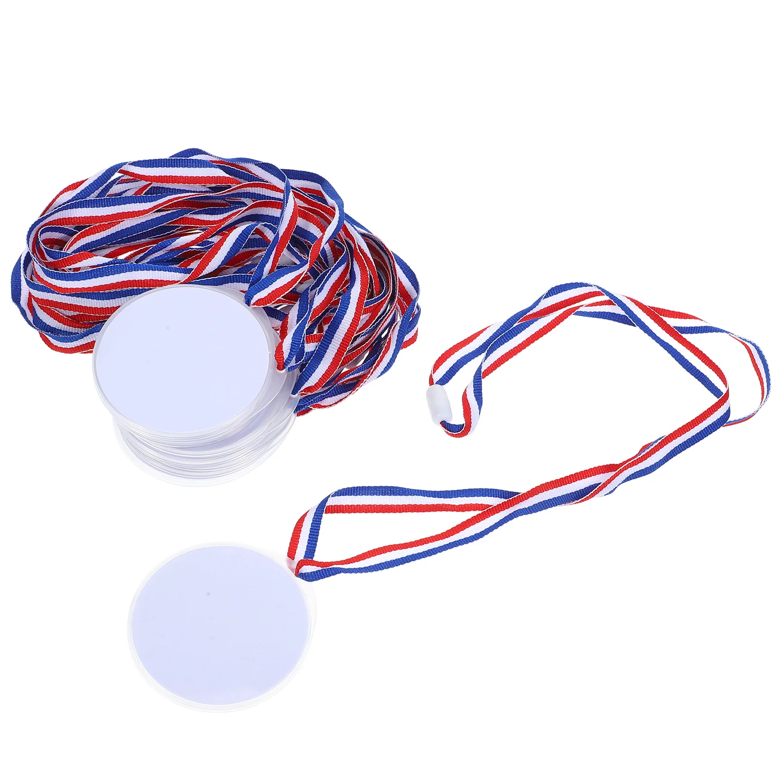 

10 Pcs White Stickers Custom Medal Competition Toy Kids Awards Children Sports Medals Decor Blank for Man