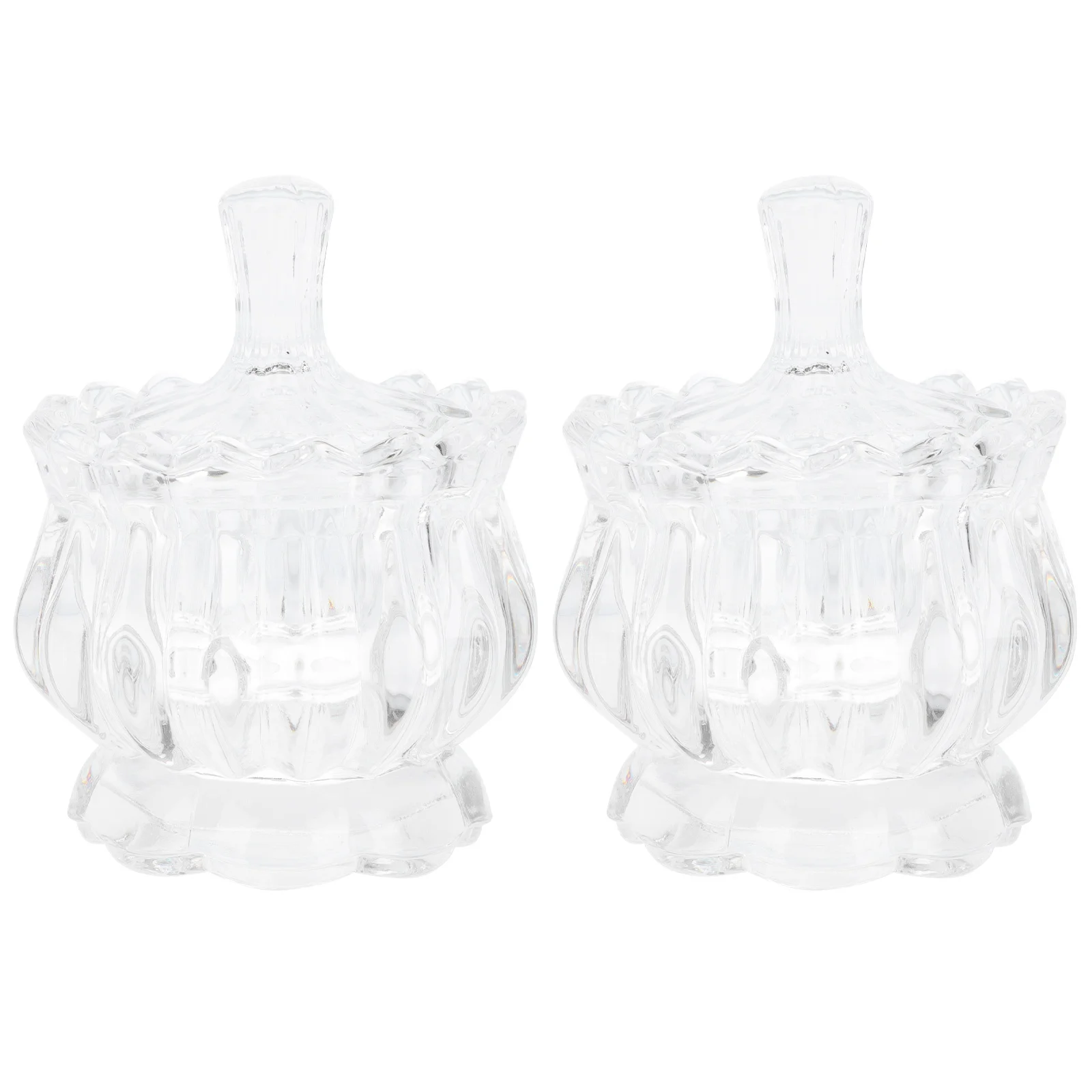 

2Pcs Transparent Glass Candy Jars Pumpkin Storage Jars Food Containers for Snacks Nuts Glass Candy Jar