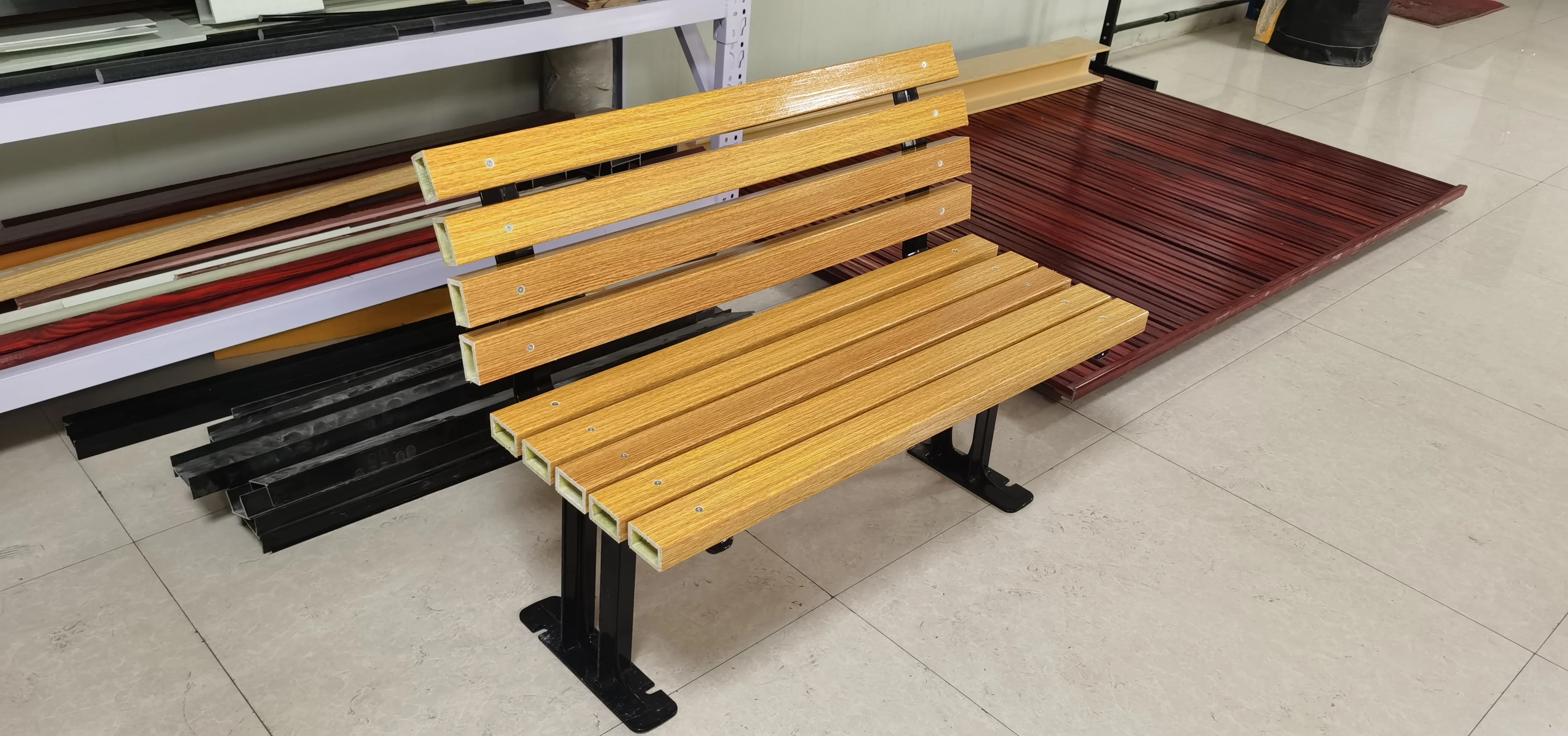 Fiberglass Outdoor Park Long Chair Frp Bench