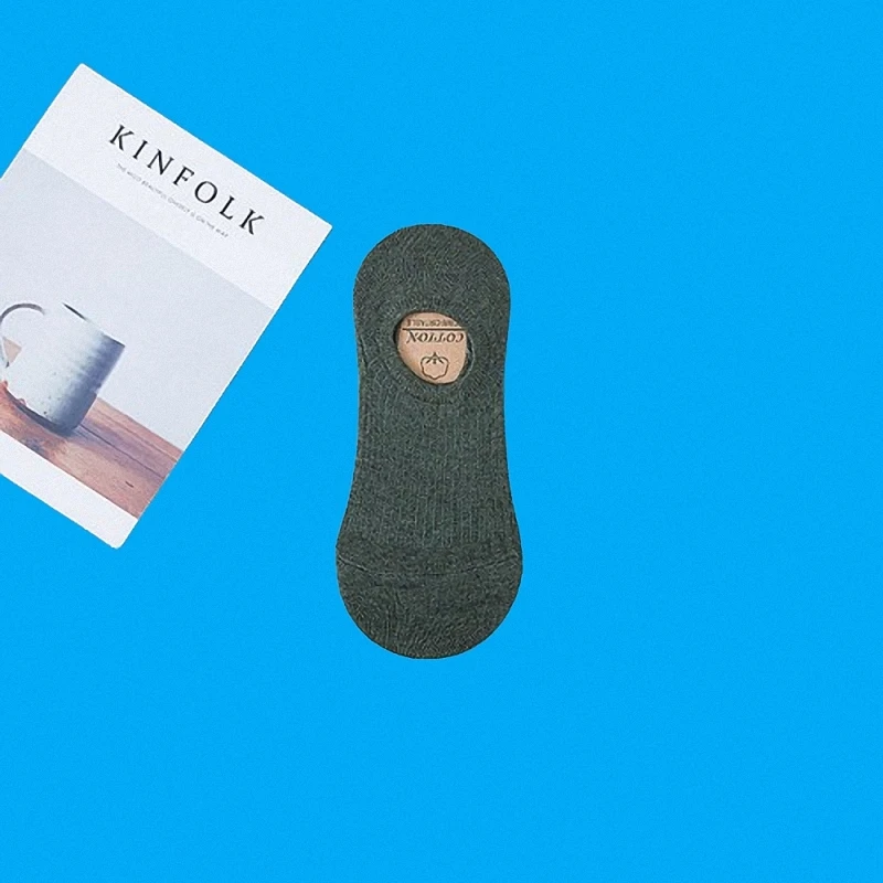 Chaussettes décontractées respirantes pour hommes, coton rétro, bouche peu profonde, silicone, non ald, été, nouveautés, 5/10 paires, document solide