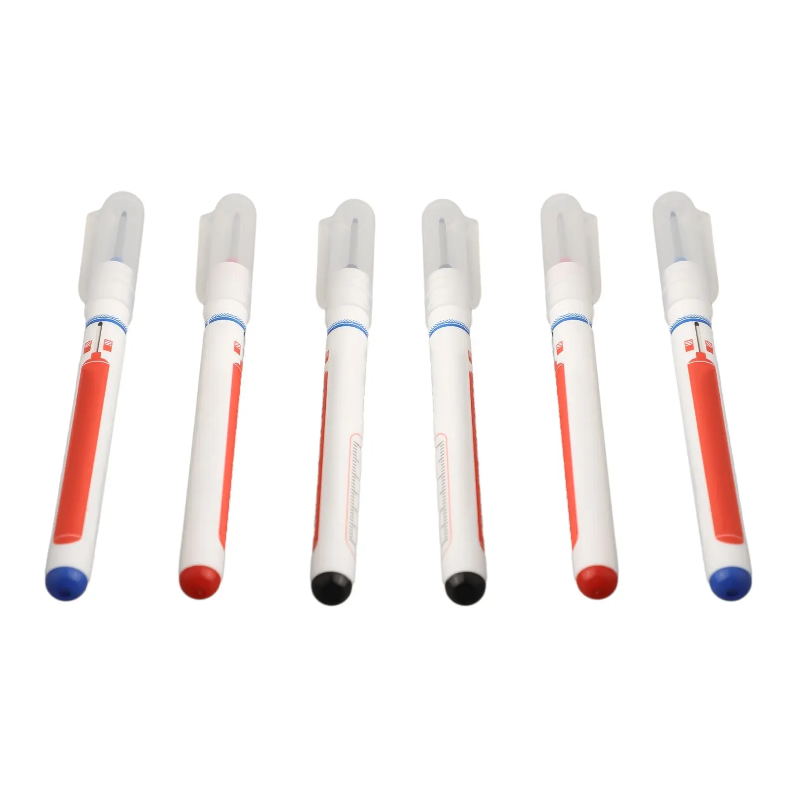 6Pcs Deep Hole Long Head Nib Markers Perforating 20mm  For Metal Pen Waterproof Bathroom Woodworking Decoration Multi-Purpose