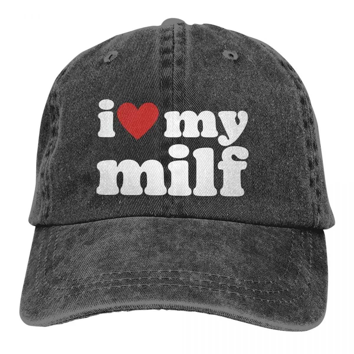 

Washed Men's Baseball Cap I Love Trucker Snapback Caps Dad Hat Future Milf Golf Hats