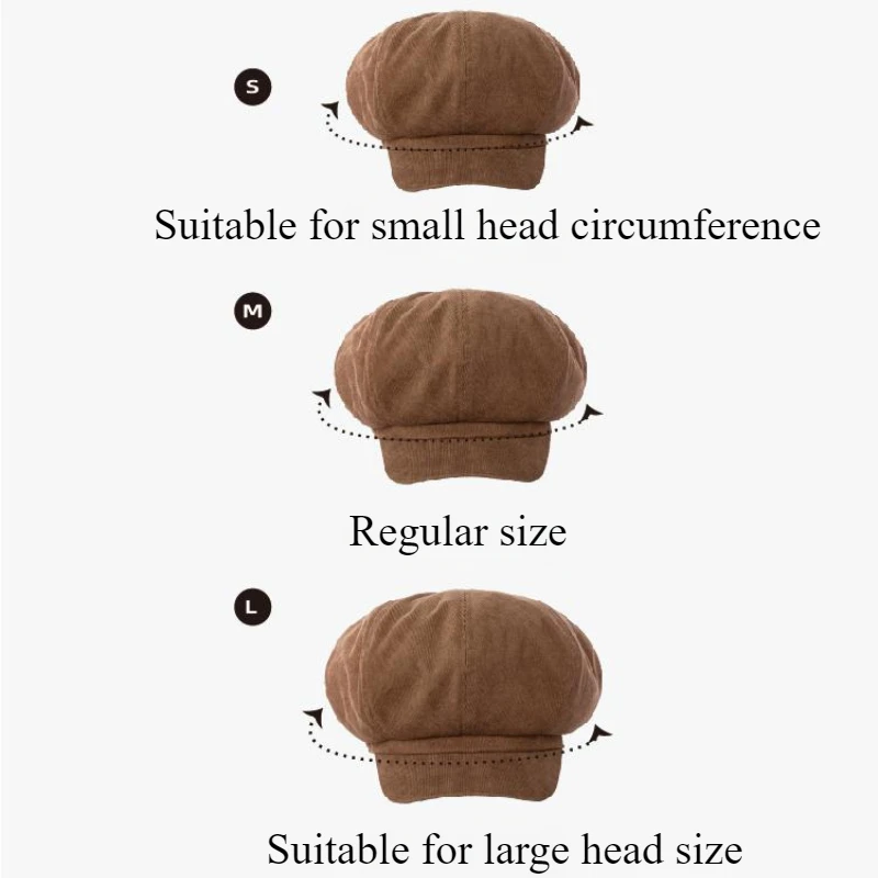 Y2K Oversize Newsboy Cap Beret Women Vintage Painter Winter Hats for Women Big Octagonal Caps Female Bone Male Boinas Para Mujer