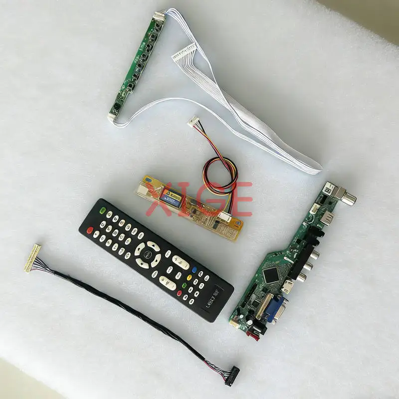 For LQ160E1LW02 LQ160E1LW04 Display Screen Controller Drive Board DIY Kit HDMI+VGA+AV+USB LVDS 30-Pin 1280*1024 1280x1024 1-CCFL