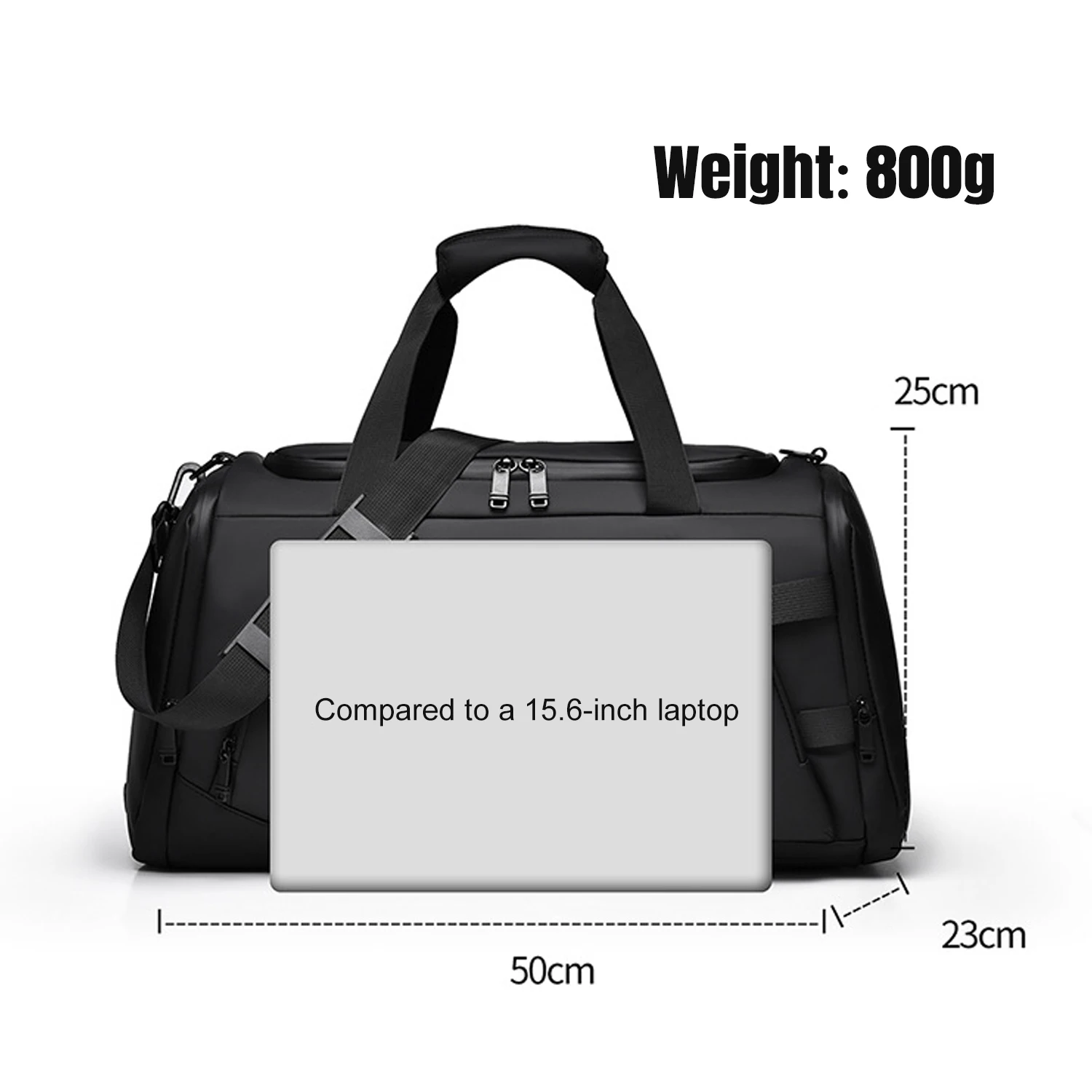 Professional Men's Travel Backpack,Business Bag with Wet/Dry Separation,Office Sports Gym Bag,Convertible Crossbody/Hand Carry