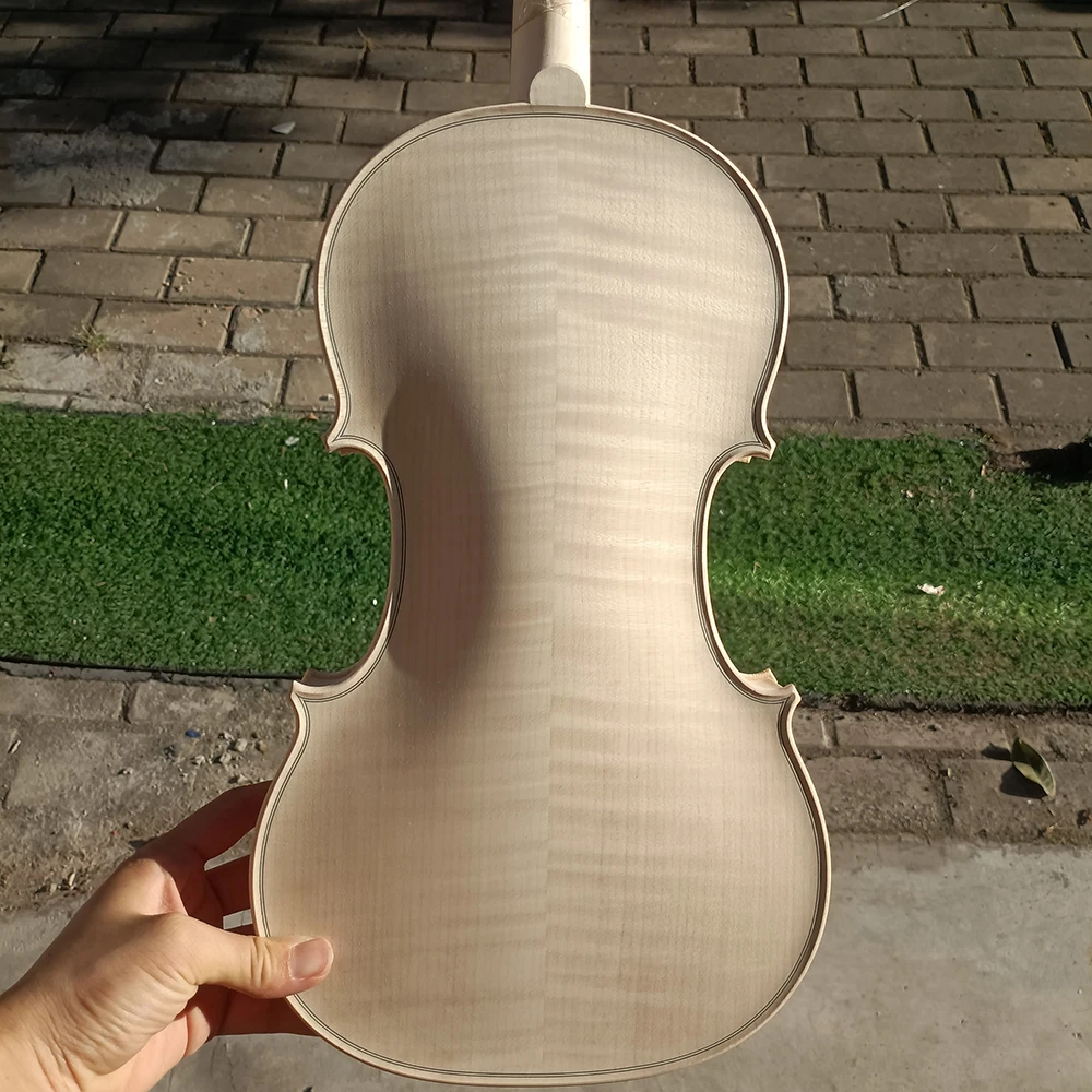 over 30 years All European Wood Violin 4/4 Guarneri 1743 professional Handmade white embryo unfinished violin Ebony Fingerboard