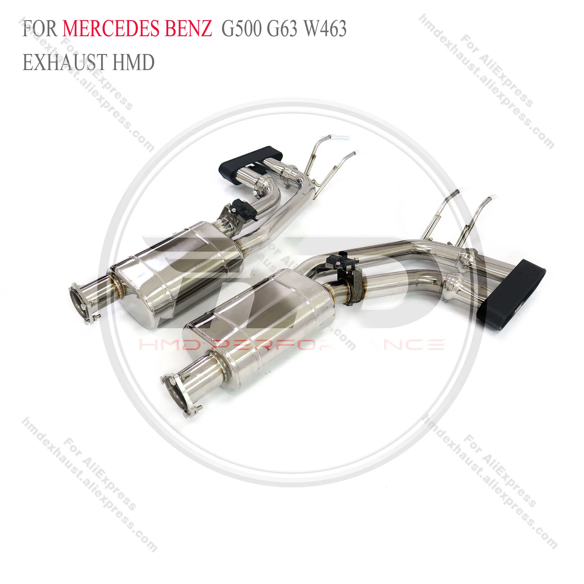 HMD Stainless Steel Exhaust System Performance Catback For Mercedes benz G500 G63 W463 5.5T With valve