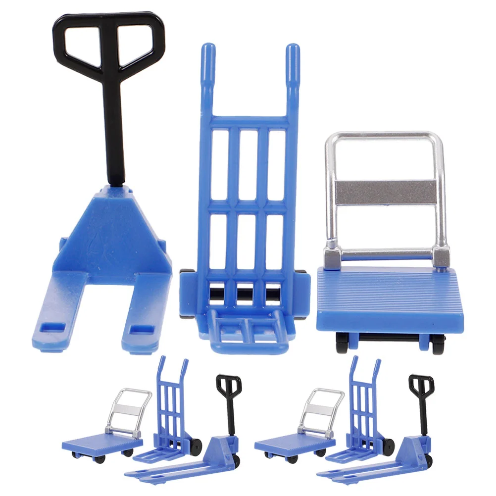 

3 Sets Miniature Model Toy Car Construction Tools Small Interesting Vehicle Party Forklift Cartoon Hand Pulley