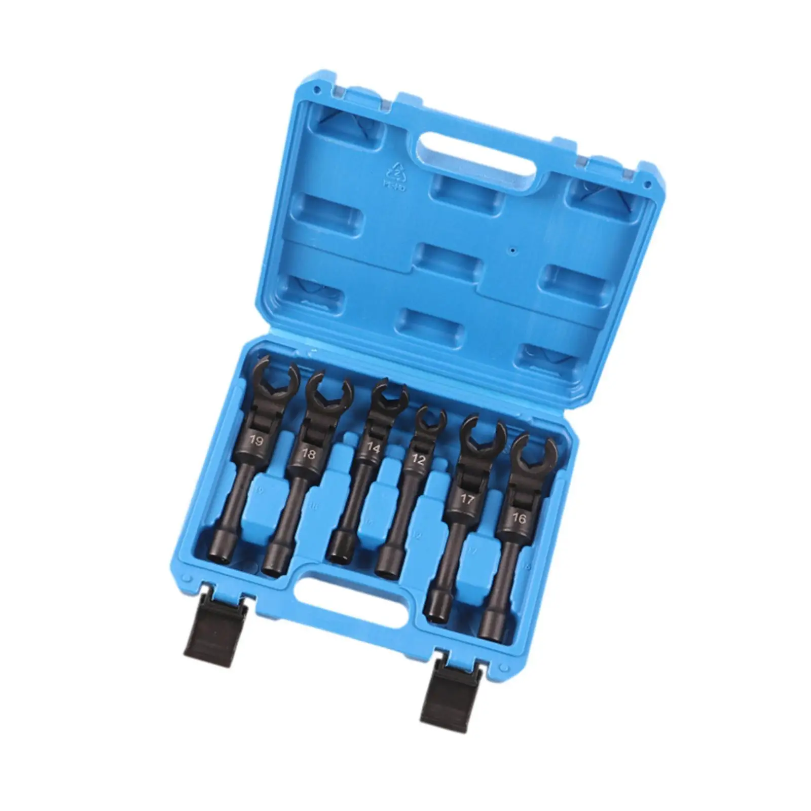 

6x Fuel Line Socket Wrench Set Nut Wrenches Auto Repair Tools Portable with Storage Box Hand Tools Heavy Duty Socket Wrenches