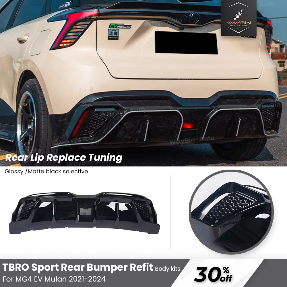 

TBRO Sport Body Kits For MG4 EV Mulan 2021-2024 Bumper Lip Rear Diffuser Spoiler Glossy Matte Black Tuning Auto Accessories